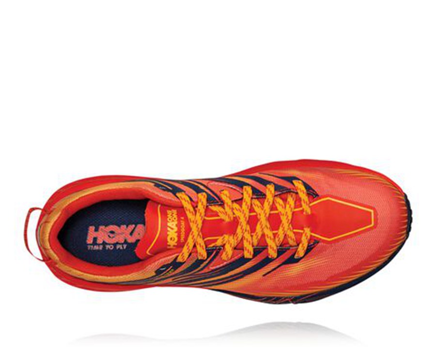 Tenis Trail Hoka One One Masculino Vermelhas - Speedgoat 4 Gore-Tex - 917-GBCSLI